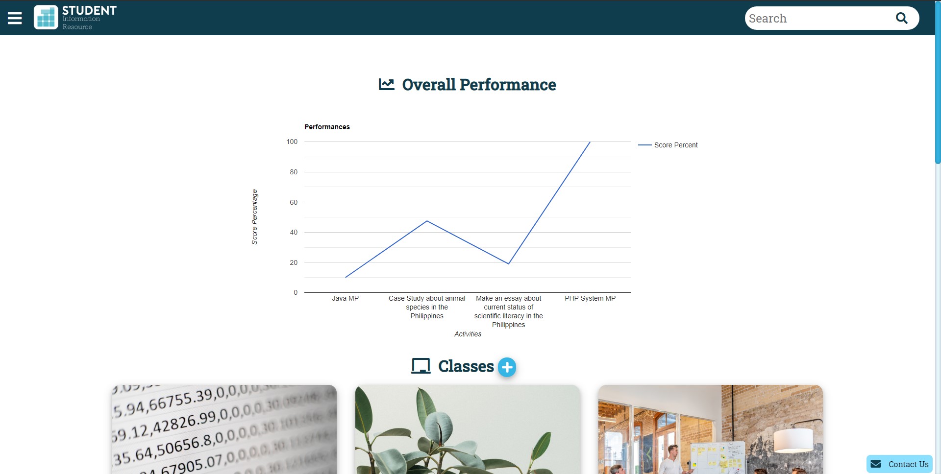 Online Student Resource System